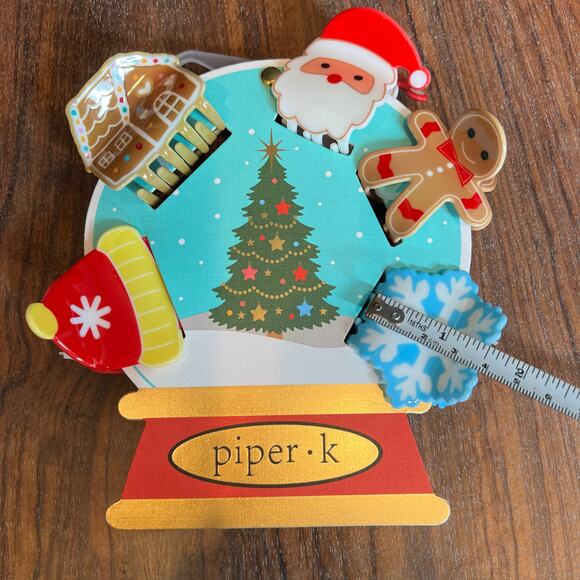 Piper K Winter Christmas Snowflake Santa Gingerbread Tree Hat - Picture 3 of 6